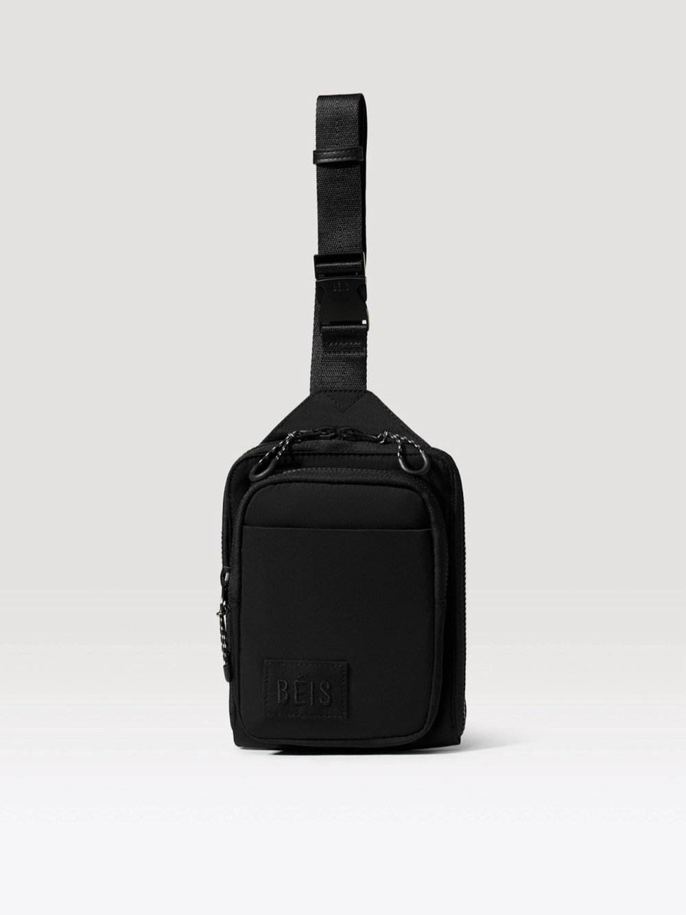 BEIS Black Compact Crossbody Sling Bag
